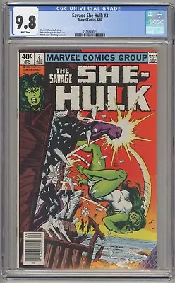 Buy She-Hulk #3 CGC 9.8 WHITE Pages - Scarce Newsstand • 109.59£