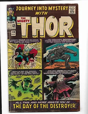Buy Journey Into Mystery 119 - Vg+ 4.5 - 2nd Destroyer - Loki - Thor - Odin (1965) • 63.44£