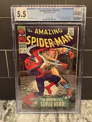 Buy CGC 5.5 The Amazing Spiderman #42 1st Mary Jane Face Reveal 1966 Silver Age Key • 187.89£