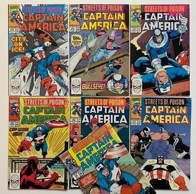 Buy Captain America #372 To #378 Streets Of Poison All 7 Parts (Marvel 1990) FN+/- • 26.21£