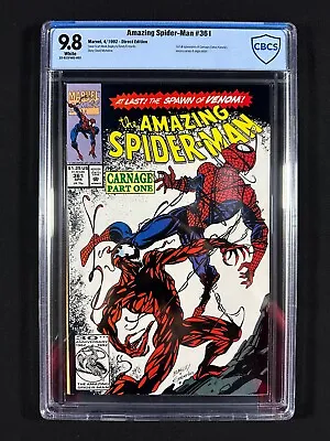 Buy AMAZING SPIDER-MAN #361 CBCS 9.8 / 1992 / 1st Appearance Of Carnage • 271.66£