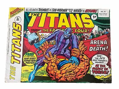 Buy THE TITANS Starring THE FANTASTIC FOUR No 35 - 16/06/1976 Marvel Comic Vintage. • 6.99£