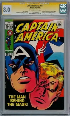 Buy Captain America #114 1969 Cgc 8.0 Signature Series Signed John Romita Sr Marvel • 499.95£