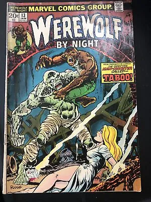 Buy Werewolf By Night 13 Jan. 1974 His Name Is Taboo Ploog Cover VF+ Marvel Comics • 38.37£