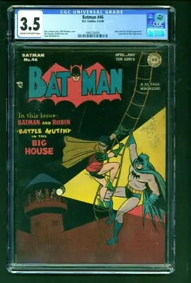 Buy Batman #46 (1948) CGC 3.5 -- Joker And Leonardo Da Vinci Appearances; Sprang • 441.69£