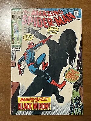 Buy The Amazing Spider-Man #86/Bronze Age Marvel Comic Book/Black Widow Origin/VG-FN • 65.13£