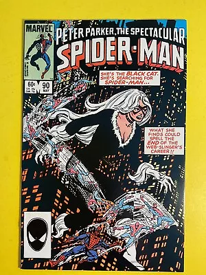 Buy Spectacular Spider-Man #90 2nd Appearance Of Black Suit Marvel 1984. • 39.97£
