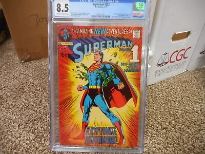 Buy Superman 233 Cgc 8.5 DC 1971 CLASSIC Neal Adams Cover Ow/w Pgs Clark Kent TV Rep • 473.05£
