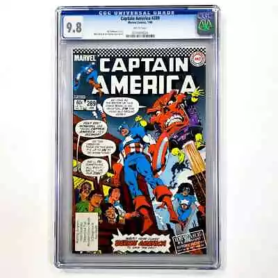 Buy Captain America #289 CGC 9.8 NM/M DC Silver Age Checkered Flag Cover Homage 1984 • 43.48£