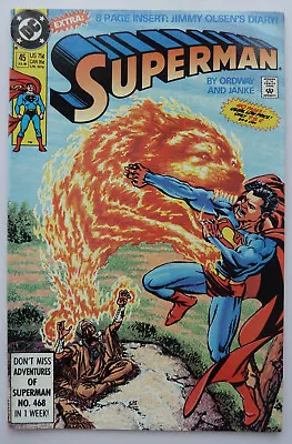 Buy Superman #45 - DC Comics - July 1990 F/VF 7.0 • 4.45£