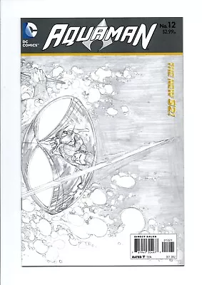 Buy AQUAMAN #12,  Wraparound Sketch Variant, Vol.7,  New 52,  DC Comics,  2012 • 9.69£