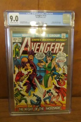 Buy Avengers #114 CGC 9.0 1st Mantis Cover And Joins Avengers, 1973 Key Marvel Comic • 154.95£