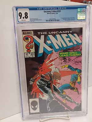 Buy UNCANNY X-MEN #201 (Marvel Comics, 1986) CGC Graded 9.8 ~ WHITE Pages • 98.55£
