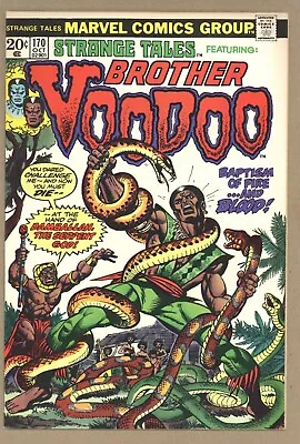 Buy Strange Tales 170 VF+ Colan! Origin Continued BROTHER VOODOO! 1973 Marvel T653 • 59.96£