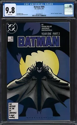 Buy Batman #405 - CGC 9.8 - White Pages - Year One Part Two- 4045606017 • 130.40£