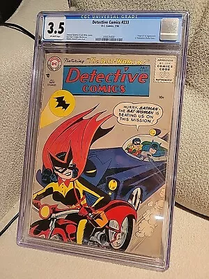 Buy Detective Comics #233 CGC 3.5 First Kathy Kane Batwoman 1956 • 1,688.99£