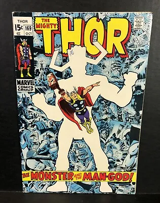 Buy THOR #169 VF, Origin Galactus Stan Lee, Jack Kirby, Marvel Comics *WHITE  PAGES • 150.21£
