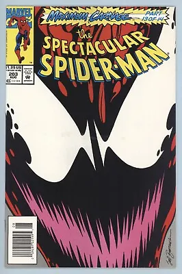 Buy SPECTACULAR SPIDER-MAN #203 VF/NM Maximum Carnage Pt 13 Unread Newsstand 1993 • 15.93£