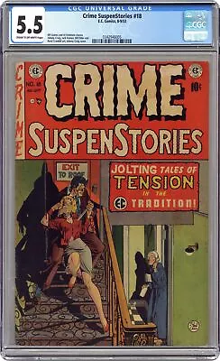 Buy Crime Suspenstories #18 CGC 5.5 1953 0342946005 • 463.72£