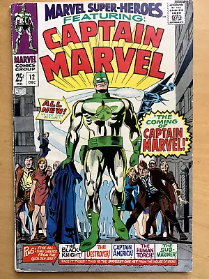 Buy Marvel Super Heroes # 12 FN+. 1st App & Origin Of Captain Marvel. 1967 Major Key • 112£