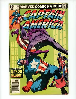 Buy Captain America #254 Comic Book 1981 FN 1st Union Jack Baron Blood • 5.53£
