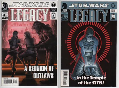 Buy Star Wars Legacy 14 & 15 Dark Horse Comic Book Lot 2007 Outlaws Temple Of Sith • 13.68£