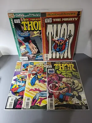 Buy The Might Thor Vol 1 (5) Comic Lot Issues 470-471-472-473-474 Marvel 1993 • 19.06£