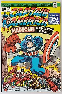 Buy Captain America #193, Marvel Comics 1976, Classic Jack Kirby Cover, Bronze Age • 19.99£
