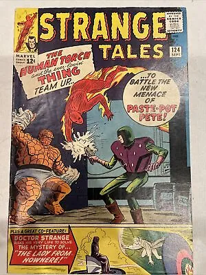 Buy Strange Tales #124 VG+ Marvel 1964, Dr Strange, Fantastic Four, Paste-Pot Pete • 31.98£
