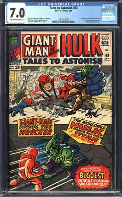 Buy Tales To Astonish #63 Cgc 7.0 Ow/wh Pages // 1st Appearance Leader 1965 • 261.22£
