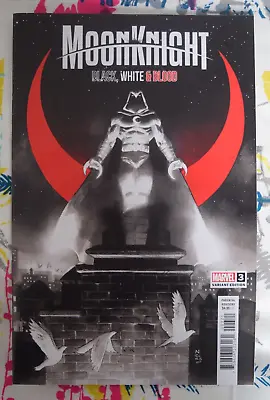 Buy Moon Knight Black, White & Blood #3 (2022) 1st Print Variant Cover Marvel Comics • 3.95£