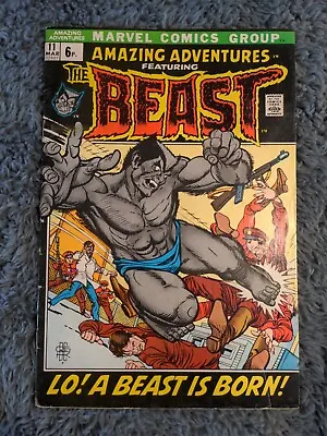 Buy AMAZING ADVENTURES #11 - FIRST APPEARANCE OF THE FURRY BEAST! 1972 Marvel Comic • 79.99£