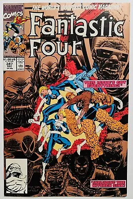 Buy Fantastic 4 Four #347 - 1ST APP NEW TEAM 1990 RARE GOLD 2nd PRINT Marvel VF/NM • 5.56£