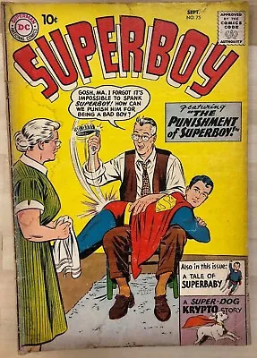 Buy SUPERBOY #75 (1959) DC Comics Krypto VG/VG+ • 31.66£