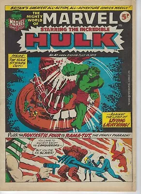 Buy MIGHTY WORLD OF MARVEL # 41 - 14 July 1973 High Grade- Hulk, Fantastic Four • 4.95£