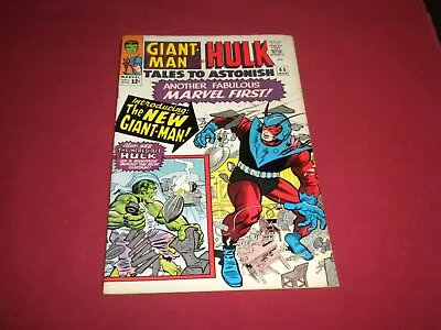 Buy BX1 Tales To Astonish #65 Marvel 1965 Comic 7.5 Silver Age NEW GIANT-MAN! • 116.39£