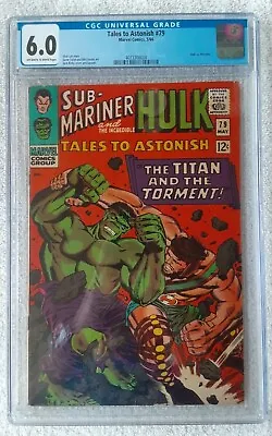 Buy Tales To Astonish #79 (Marvel, 5/66) CGC 6.0 FN {starring: Hulk & Sub-Mariner} • 157.27£