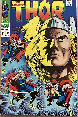 Buy The Mighty Thor #158 November 1968 Thor Origin Retold Jack Kirby Artwork • 24.99£