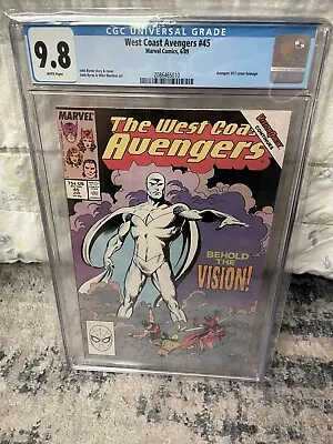 Buy West Coast Avengers #45 (1989) Key 1st White Vision CGC 9.8 • 197.89£