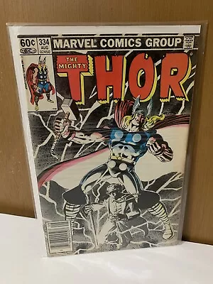 Buy Thor 334 🔥1983 NWSTND🔥Transformation Runequesr🔥Bronze Marvel Comics🔥FN+ • 8.84£