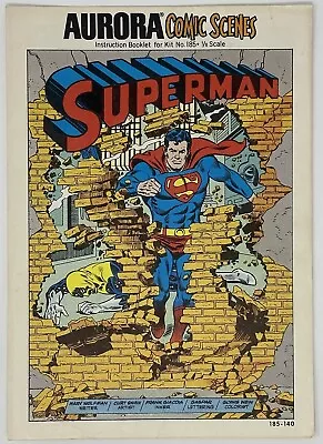 Buy Superman 1974 Aurora Comic Scenes Instruction Booklet For Kit #185-140 • 8£