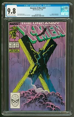 Buy Uncanny X-Men #251 CGC 9.8 NM/MT OWWP Seige Perilous Destroyed Marvel 1989 • 157.66£