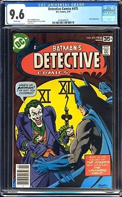 Buy DC Detective Comics #475 CGC 9.6 White Pages 1978 - Classic Joker Cover • 300.43£