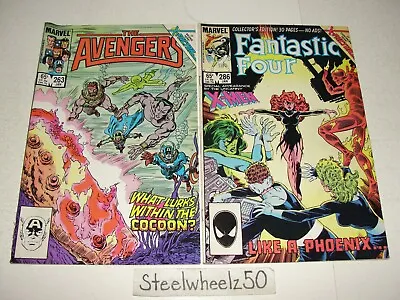 Buy Avengers #263 & Fantastic Four #286 Comic Lot Marvel 1986 X-Factor Jean Grey HTF • 10.39£