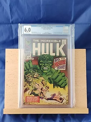 Buy Incredible Hulk #102 CGC 6.0 (1968) Origin Of Hulk Retold Marvel Comics • 180.79£
