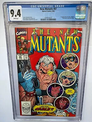Buy NEW MUTANTS #87   1st Appearance CABLE Marvel 1990 New Slab CGC 9.4 • 139.95£