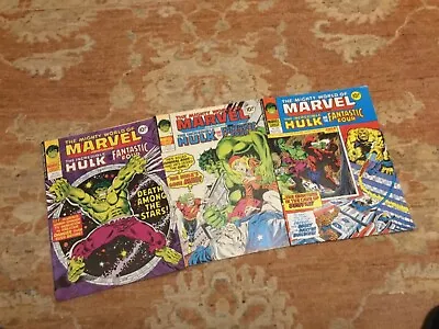 Buy Comic-Marvel Featuring The Incredible Hulk & Fantastic Four, No.299/321/327 • 12£