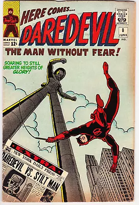 Buy Daredevil # 8 - 1st App Stilt Man / Wally Wood Art - Nice Cents Marvel 1965 • 32£