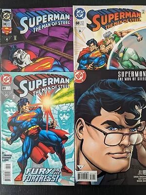 Buy Superman - The Man Of Steel - DC Comics - Bundle - Job Lot - #38,60,61,74 • 3.60£