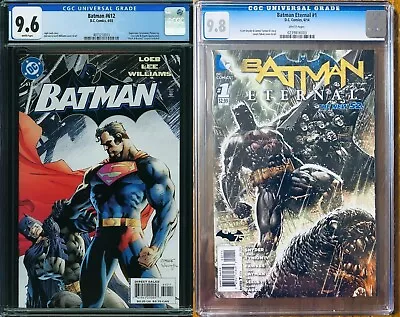 Buy Batman #612 & Batman Eternal #1 CGC DC Lot (Lee Superman Cover & Fabok Cover) • 104.45£